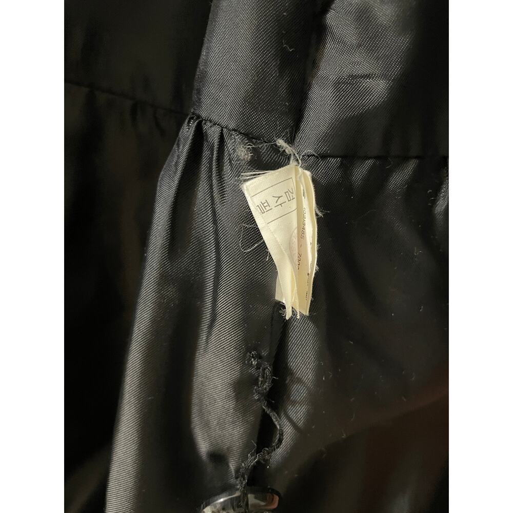 Blu:pepe Vintage Trench Coat with Belt Size Small Double Breasted Herringbone - Picture 12 of 12